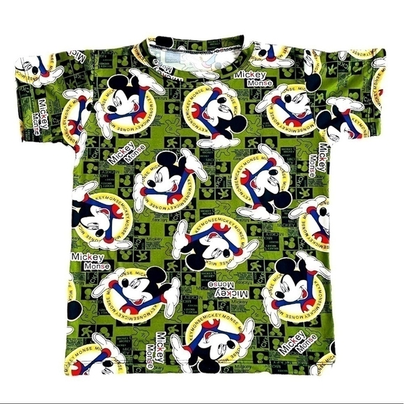 NWOT Disney Style Short Sleeve Shirt Boys Crew Neck Tee Mickie T-Shirt Top - Picture 2 of 3